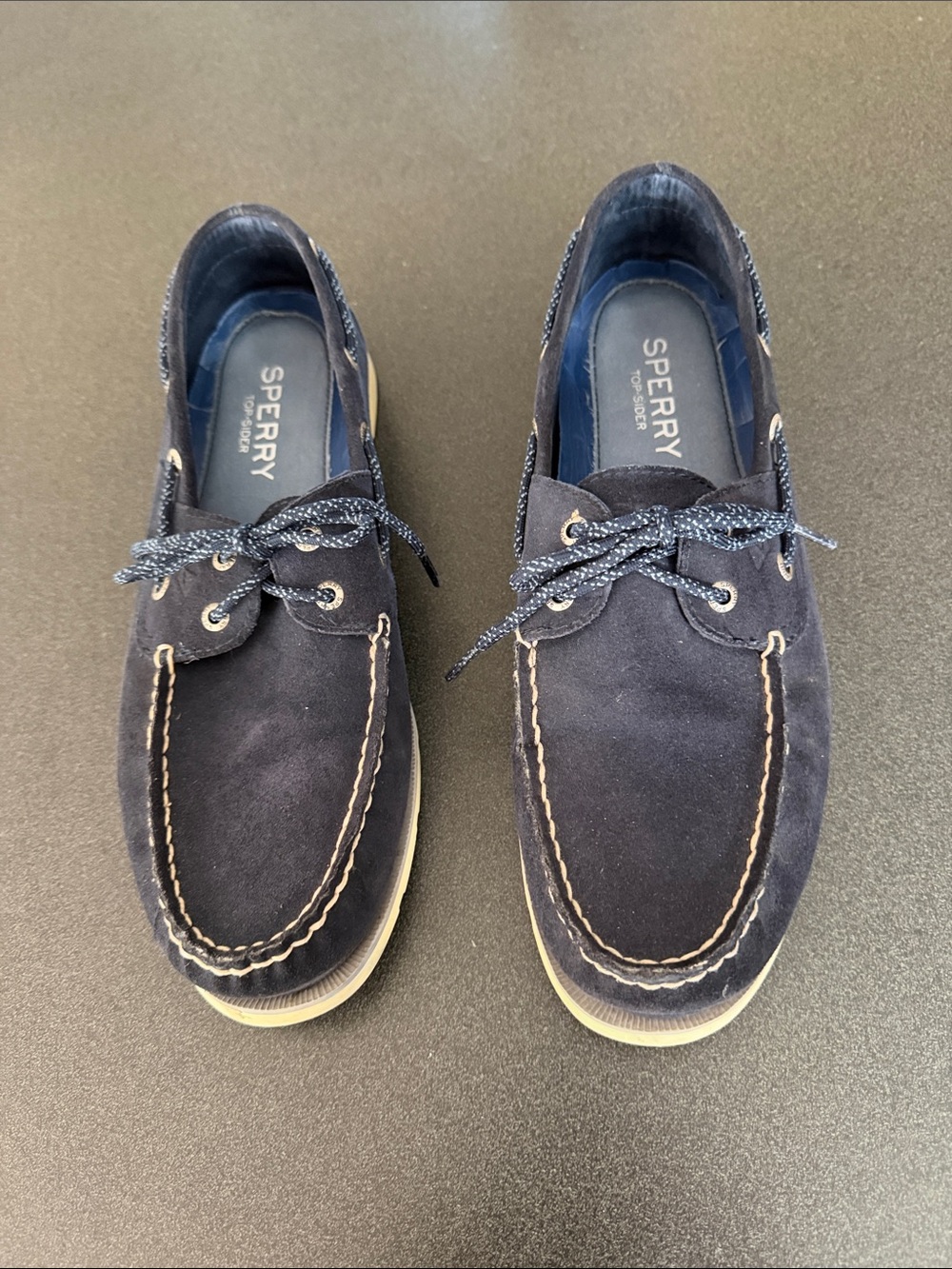 Sperry Men’s Dark Navy Suede Boat Shoes